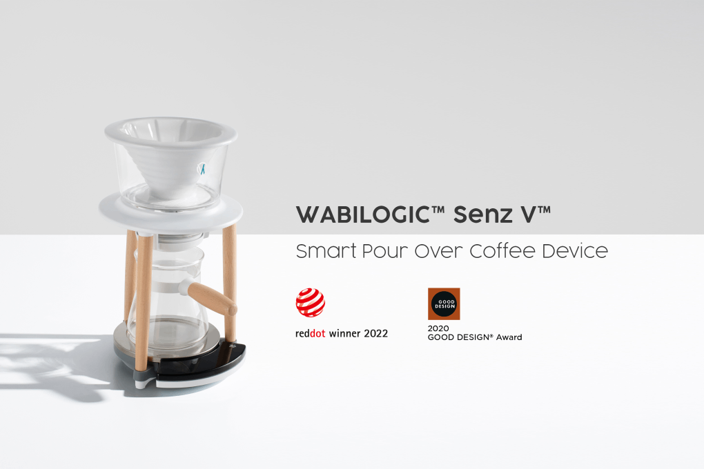 Wabilogic™ Senz V™ Pour Over Coffee Maker - Winner of the 2022 Red Dot Design Award and the 2020 Good Design® Award.
