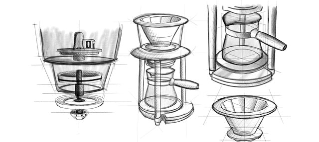 Wabilogic™ Senz V™ Pour Over Coffee Maker - Design Fueled by 50 Years of Passion